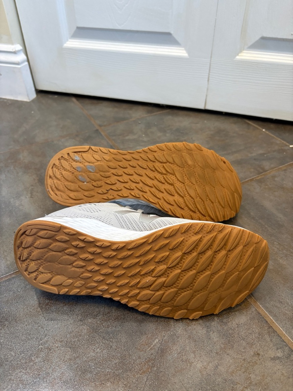 New Balance Gray and Gum-Trim Running Shoes - Picture 7 of 9